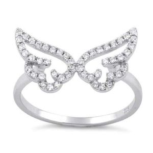 Gorgeous Sterling Silver Angel Wing Ring for women.R1